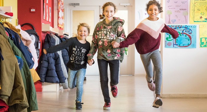 Happy children in the Netherlands